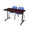 Kobe Rectangle Tables > Training Tables > Kobe Training Table & Chair Sets, 48 W, 24 L, 29 H, Mahogany MKTRCT4824MH47BE - alternate 1